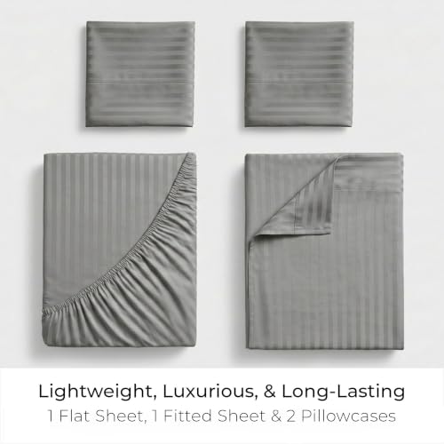 Iconic 4 Piece (2364 Striped – Gray / Silver / Full)