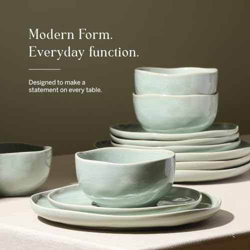 Mirella Dinnerware Set (Light Green / 12-Piece - Service for 4)