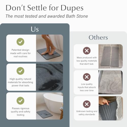 Home Stone Bath Mat (Zen Slate / 1 Pack)