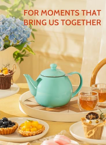 Teapots for Tea (Mint Green / 27oz (with infuser))