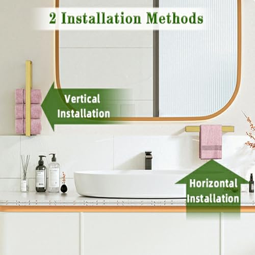 Gold Hand Towel Holder Towel Bar for Bathroom Wall Mounted 16 Inch (Gold / 16-Inch)