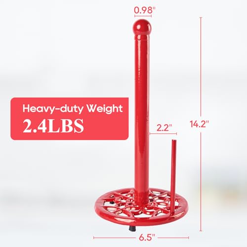 Cast Iron Paper Towel Holder (Red)