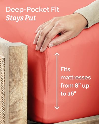 Twin XL 3 Piece Sheet Set (28 - Coral / Twin XL)