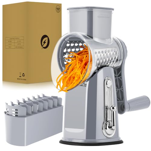 Rotary Cheese Grater 5 Blades (Gray)