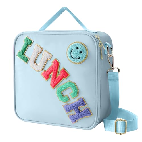Insulated Lunch Bag With Adjustable Shoulder Strap (Blue)