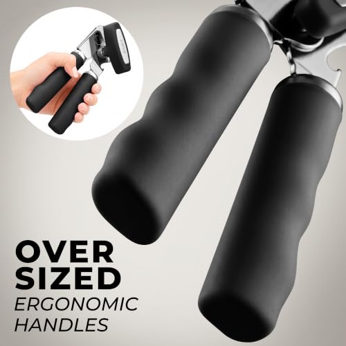 Stainless Steel Swing Open Manual Can Opener Comfortable Grip (Ash Black / Comfy Grip)