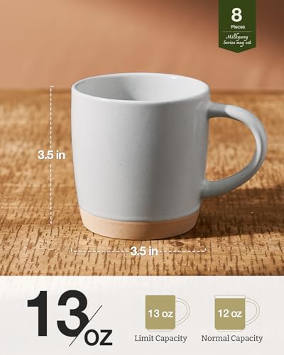 Milkyway Coffee Mugs of 8 (Milkyway-Ligth Gray / 8 Count (Pack of 1))