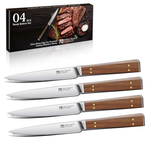 Serrated Steak Knives Set of 4 inch (4.6 inch)