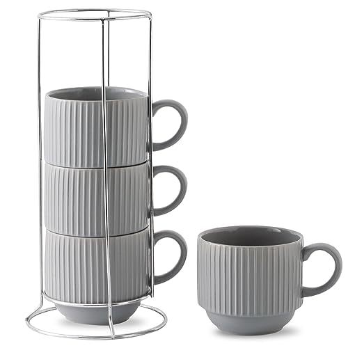 Coffee Mugs Set (Gray / 15 Ounces)