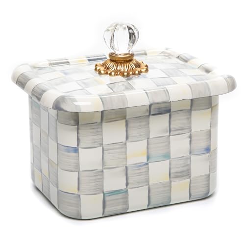 Enamel Recipe Box (Sterling Check)