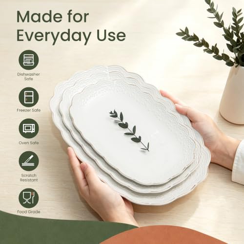 Ceramic Serving Platter Set (3 Count)