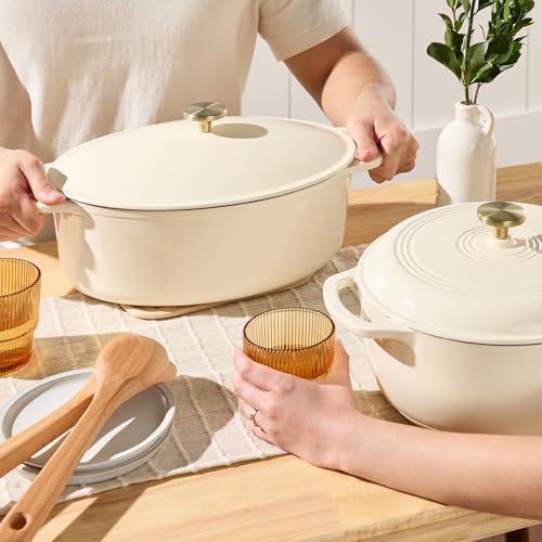 Oval 7.5 Quart Enamel Cast (Vanilla Buttercream / 7.5qt Oval)
