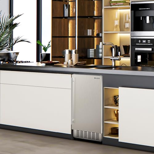 15" W Commercial Under Counter Ice Maker Machine (80lbs/24H / Under Counter Ice Maker-Silver)