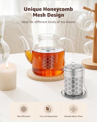 Tea Infusers Extra Fine Mesh Tea Strainers for Loose Tea (Small × 1 / Hexagon)