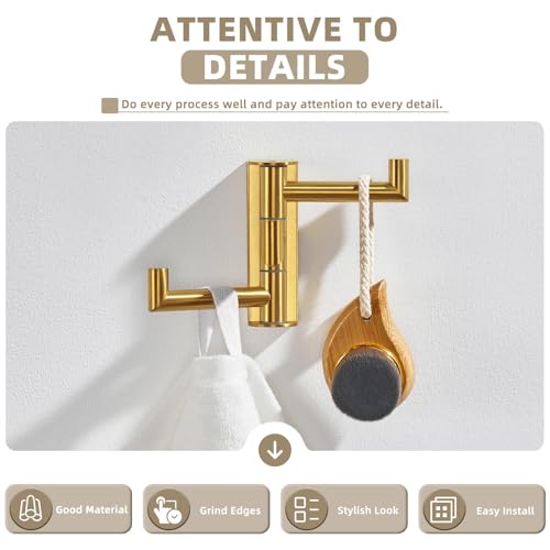Brushed Gold Towel Hook (1 Pack / Brushed Gold)