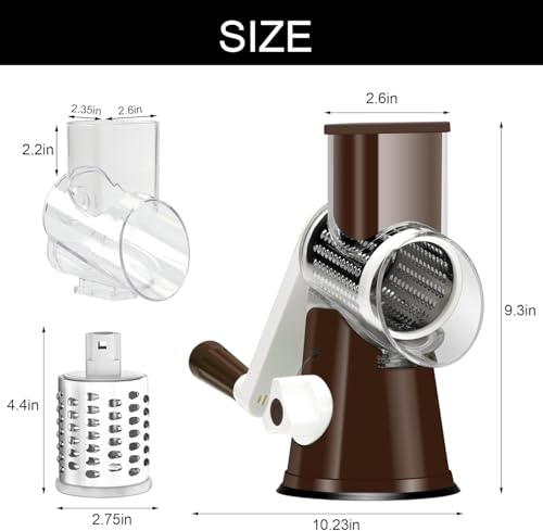 Rotary Cheese Grater Hand Crank Cheese Shredder for Fresh Cheese