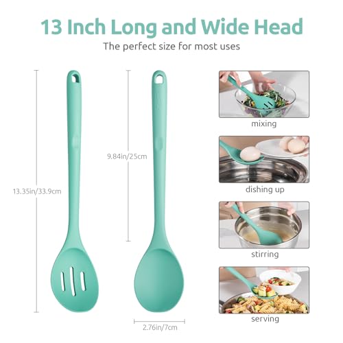 Silicone Spoons Set of 2 (Aqua Sky)