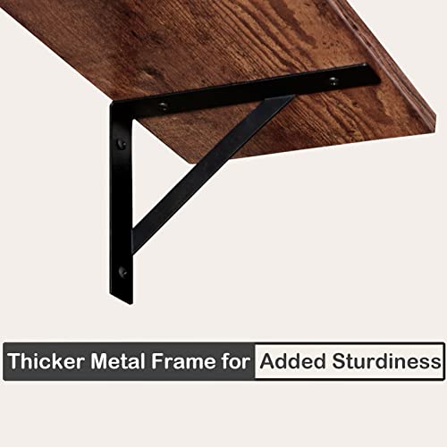 Long Wall Shelves (Rustic Brown / 39.4 Inch)