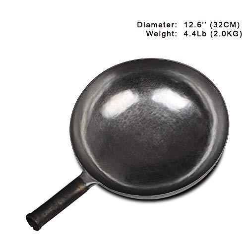 ZhenSanHuan Chinese Hand Hammered Iron Woks and Stir Fry Pans