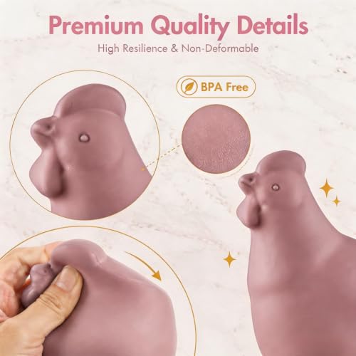 Hen Shaped Silicone Egg Yolk Separator (Pink)