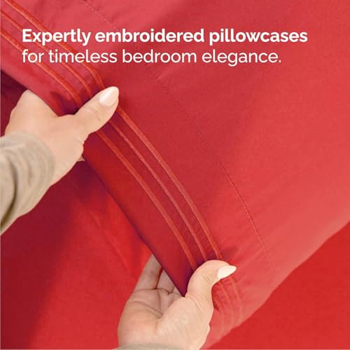 Cal King Size 4 Piece Sheet Set (27 - Red / California King)