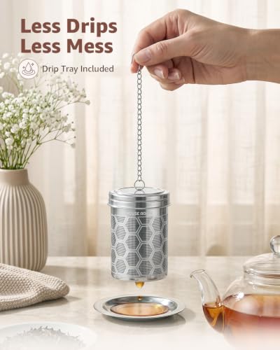 2 Pack Tea Strainers for Loose Tea (Small×2 / New Hive)