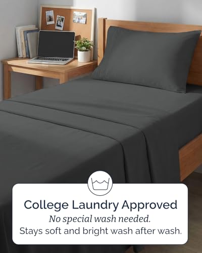 Twin XL 3 Piece Sheet Set (07 - Charcoal / Twin XL)