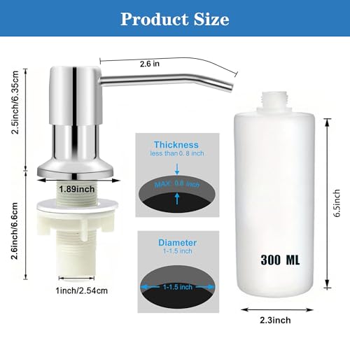 Dish Soap Dispenser for Kitchen Under Built