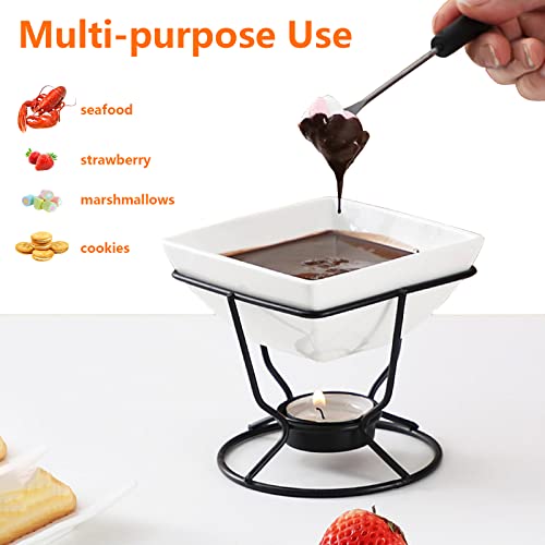 7oz Butter Warmers for Seafood with 20 Tealight (Square)