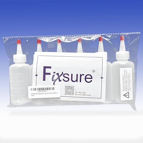 Plastic Squeeze Bottles with Red Tip Cap