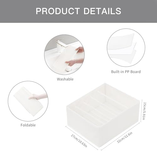 Jeans Pants Organizer for Closet (White / 5 Grids)
