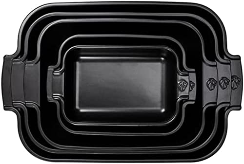 Ceramic Rectangular Baker Satin Black (Satin Black / 10 inches)