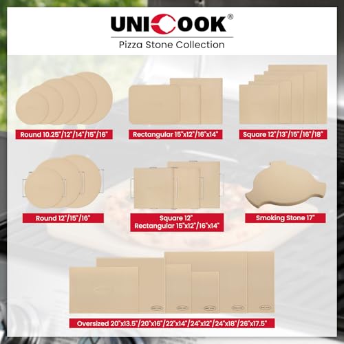 15 x 12 Inch Pizza Stone for Oven and Grill
