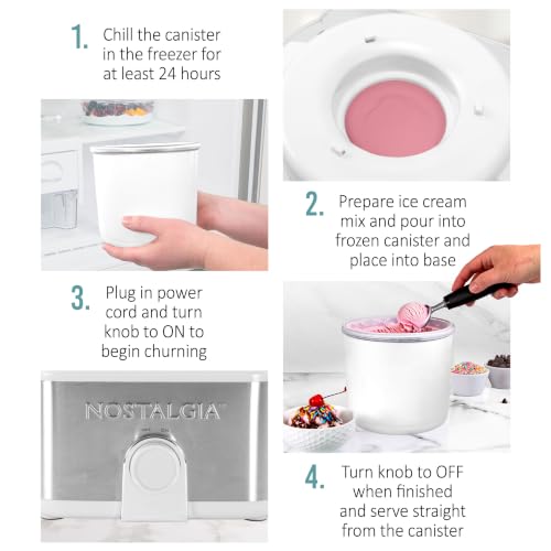 Electric Ice Cream Maker (2 QT / Stainless White)
