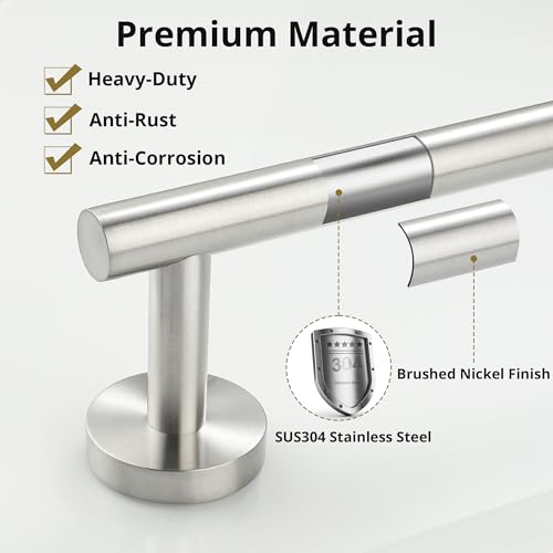 Towel Racks for Bathroom 24 Inch (Brushed Nickel)
