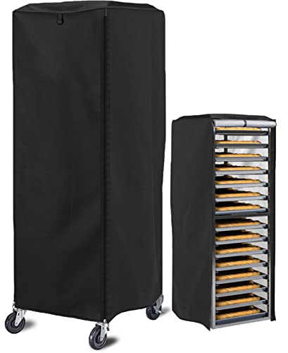 Pan Rack Cover23 x28 x64 Black Waterproof Dust Bread Rack Cover