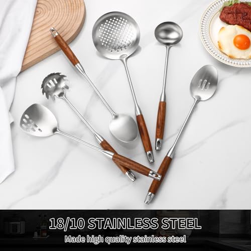 18 10 Stainless Steel Kitchen Utensils Set (Small / SILVER-6 Pieces)