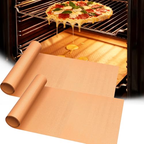 2 Pack XL Thickened Copper Oven Liners for Bottom of Oven (Copper / 25"L x 17"W / 2 Pack)