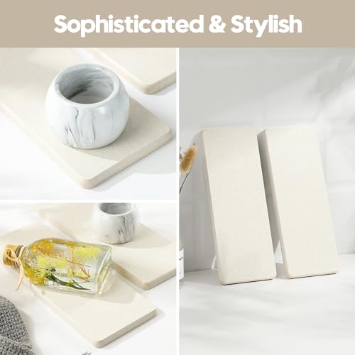 3PCS Bathroom Sink Vanity Trays (3 Pack - Greige / 9" X 3.5")