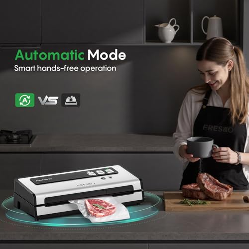 Vacuum Sealer Machine with Automatic Bag Detection (Silver Black / Large)