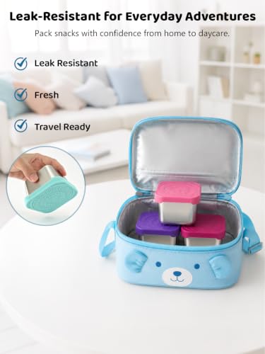 6 Pack Stainless Steel Snack Containers for Kids (color1)