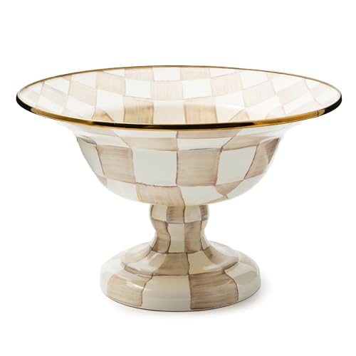 Enamel Compote (Large / Mocha Check)