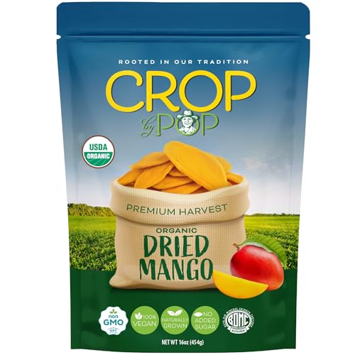 CROP BY POP Organic Sun Dried Mango Slices (Organic Dried Mango / 16 oz)