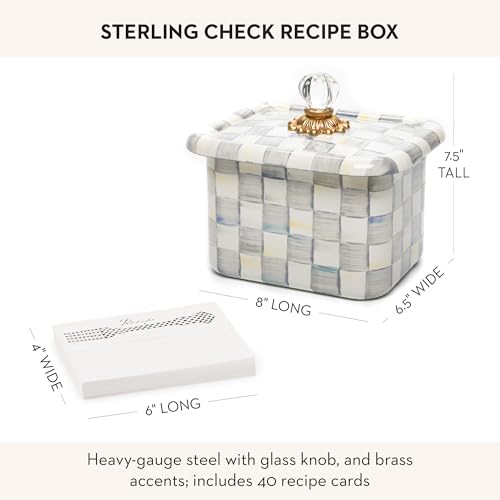 Enamel Recipe Box (Sterling Check)