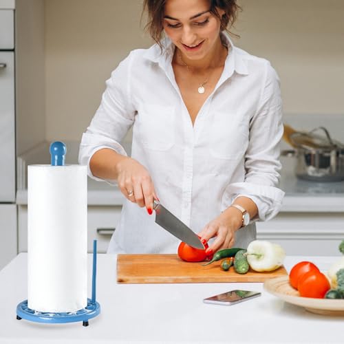 Cast Iron Paper Towel Holder (Blue)