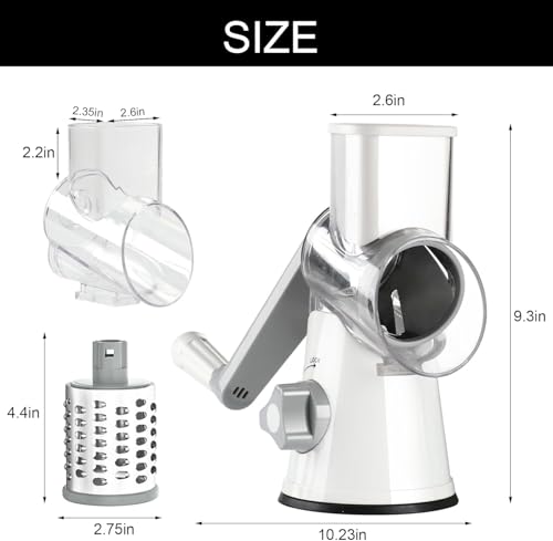 Cambom Rotary Cheese Grater Hand Crank Cheese Shredder