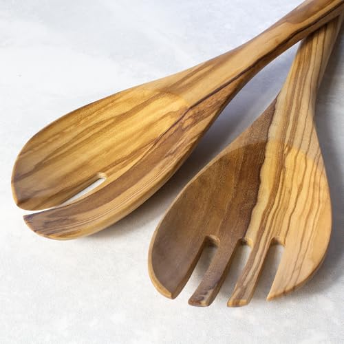 Rock & Branch Olive Wood Salad Serving Utensils