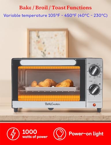 9L 2 Slice Toaster Oven (Black/Silver / 2-Slice)
