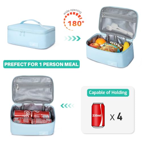 Insulated Lunch Bag for Adults (Light Blue / Small (4.5 Liters))