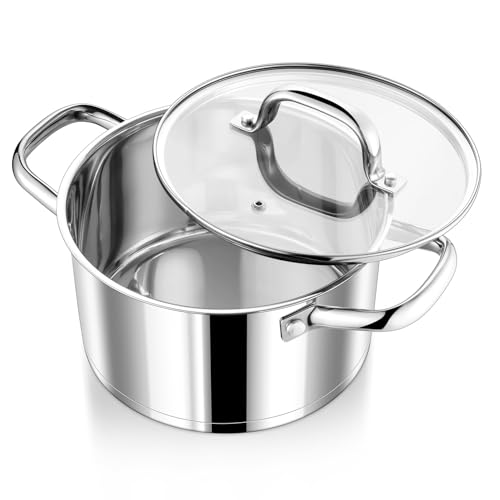 4 Quarts Stock Pot with Lid (4 Quarts)